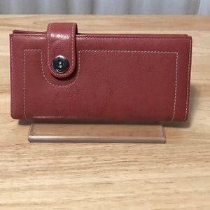 Wallet Dark Pink Faux Leather NWOT